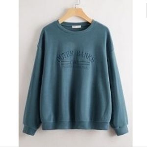 Outer Banks Letter Graphic Sweatshirt